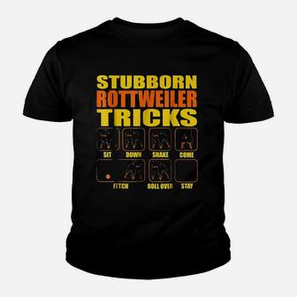 Stubborn Rottweiler Tricks Funny Rottweiler Gift Kid T-Shirt - Seseable