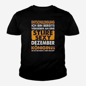 Stur Sexy Dezember Königin Kinder Tshirt, Schwarzes Grafiktee für Frauen - Seseable