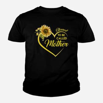 Sunflower Blessed To Be Called Mother Kid T-Shirt | Seseable CA