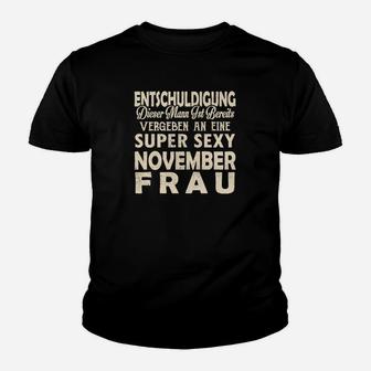 Super Sexy November Frau Kinder T-Shirt - Seseable