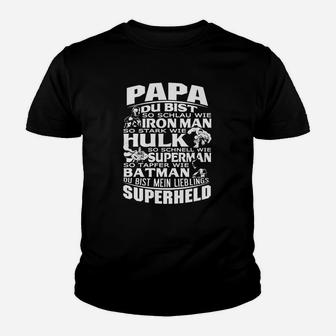 Superheld Papa Kinder Tshirt, Herren Vatertag Aufdruck - Seseable
