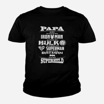 Superheld Papa Kinder Tshirt mit Iron Man, Hulk & Batman Motiv - Seseable
