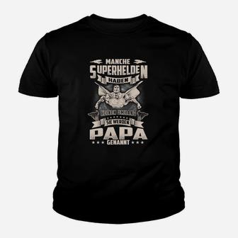 Superhelden Papa Kinder Tshirt Schwarz, Herren Lustiges Tee - Seseable