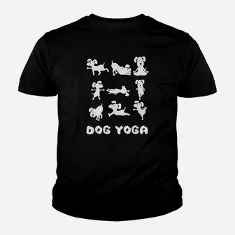 Süßer Yoga Hund Meditation Haustier Hundebesitzer Kinder T-Shirt - Seseable