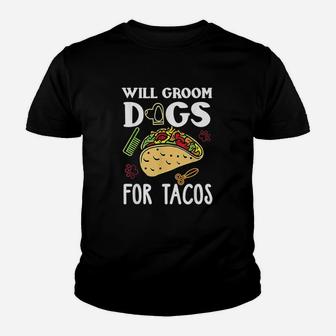 Taco Lover Dog Grooming Gifts Kid T-Shirt - Seseable