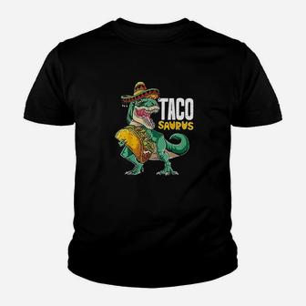 Tacosaurus Taco Cinco De Mayo Kids Boys Dinosaur T Rex Kid T-Shirt - Seseable