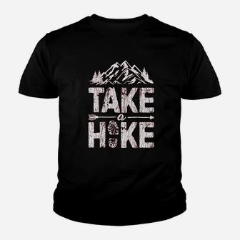 Take A Hike Outdoor Hiking Nature Hiker Vintage Kid T-Shirt - Seseable