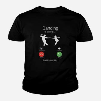 Tanzende Leidenschaft Kinder Tshirt, Silhouetten-Design für Tanzbegeisterte - Seseable