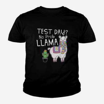 Teachers Testing Day Gifts Test Day No Prob Llama Teacher Kid T-Shirt - Seseable