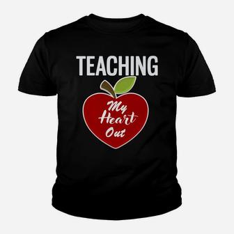 Teaching My Heart Out Valentine Gift For Teachers Kid T-Shirt - Seseable