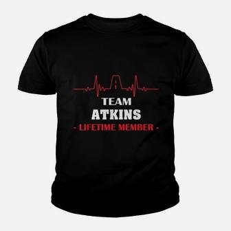 Team Atkins Lifetime Member Blood Completely Family Kid T-Shirt - Seseable