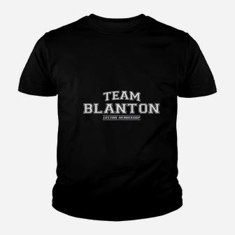 Team Blanton Proud Family Surname Last Name Gift Kid T-Shirt - Seseable