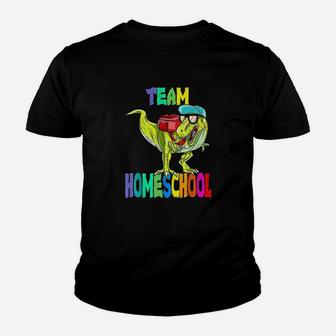 Team Homeschool Dinosaur T Rex Back To School Kid T-Shirt - Seseable