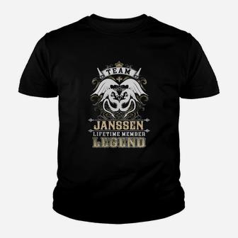Team Janssen Lifetime Member Legend -janssen T Shirt Janssen Hoodie Janssen Family Janssen Tee Janssen Name Janssen Lifestyle Janssen Shirt Janssen Names Kid T-Shirt - Seseable