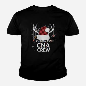 Th Merry Christmas Cna Crew Santa Hat Antler Costume Nurse Kid T-Shirt - Seseable