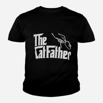 The Catfather Funny Cute Cat Father Dad Owner Pet Kitty Kitten Fun Humor Kid T-Shirt - Seseable
