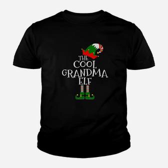The Cool Grandma Elf Gift Matching Family Group Christmas Kid T-Shirt - Seseable