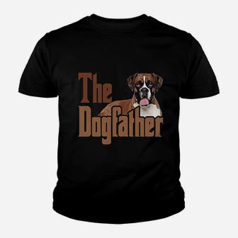 The Dogfather Cute Boxer Dog Apron Dog Dad Kitchen Baking Kid T-Shirt - Seseable