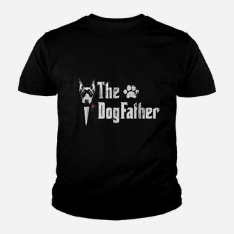 The Dogfather Doberman Pinscher Dog Dad Fathers Day Kid T-Shirt - Seseable
