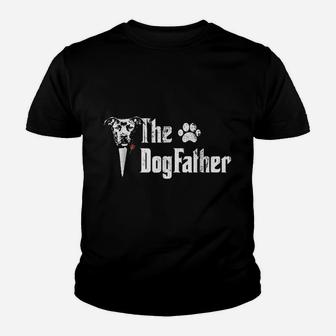 The Dogfather Pitbull Dog Dad, best christmas gifts for dad Kid T-Shirt - Seseable