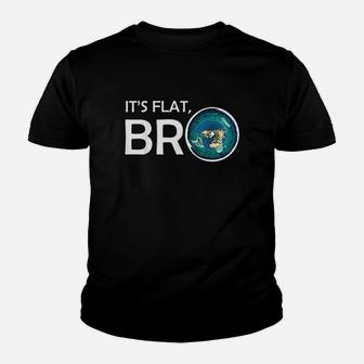 The Earth Is Flat Bro Flat Earth Believer Youth T-shirt - Seseable