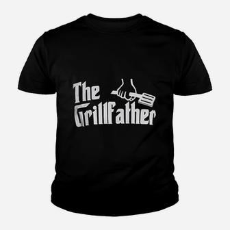 The Grillfather Funny Dad Grandpa Grilling Bbq Meat Humor Kid T-Shirt - Seseable