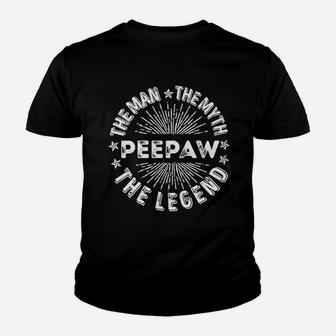 The Man The Myth The Legend Peepaw Grandpa Kid T-Shirt - Seseable