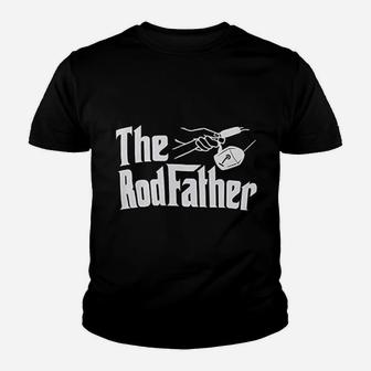 The Rodfather Funny Fishing Rod Father Fish Pole Fisherman Joke Dad Grandpa Kid T-Shirt - Seseable