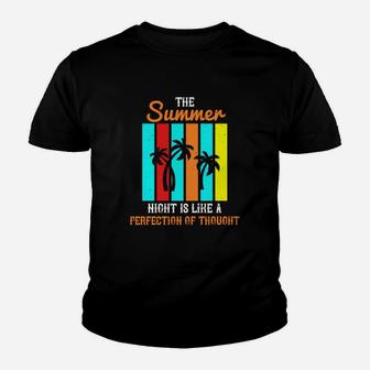 The Summer Night Is Like A Perfection Of Thought Kid T-Shirt - Seseable