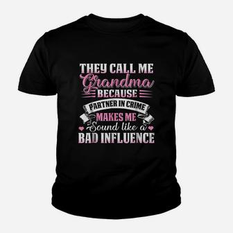 They Call Me Grandma Because Partner In Crime Kid T-Shirt - Seseable