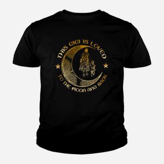 This Gigi Is Loved To The Moon And Back Golden Grandma Gift Kid T-Shirt - Seseable