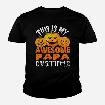 This Is My Awesome Papa Costume Funny Halloween Costume Kid T-Shirt - Seseable