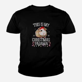 This Is My Christmas Pajama Guinea Pig Kid T-Shirt - Seseable