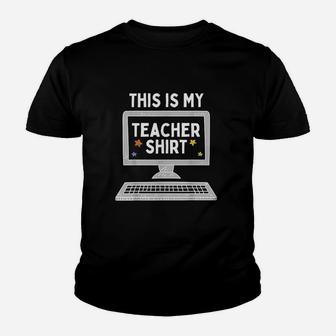 This Is My Teacher Virtual Learning Back To School Kid T-Shirt - Seseable