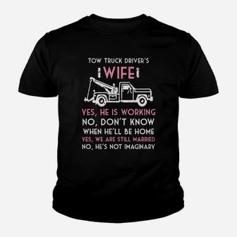 Tow Truck Driver Wife I Love My Tow Truck Driver Kid T-Shirt - Seseable