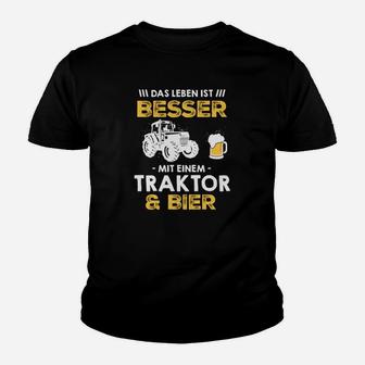 Traktor & Bier Motiv Kinder Tshirt – Ideal für Landwirte, Bierfans - Seseable