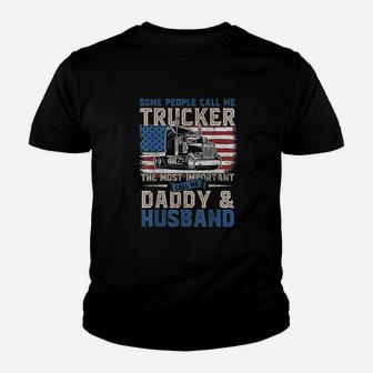 Truck Driver Gift Trucker Daddy Kid T-Shirt - Seseable