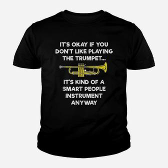 Trumpet Funny Smart People Trumpet Player Kid T-Shirt - Seseable