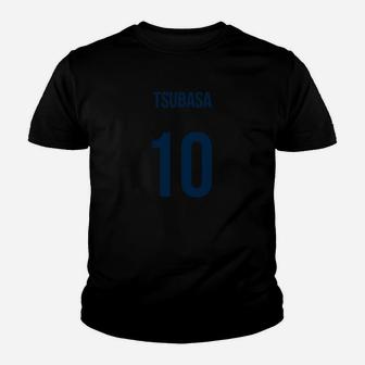 Tsubasa 10 Sportinspiriertes Kinder Tshirt, Fanartikel Schwarz - Seseable