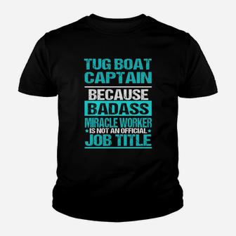 Tug Boat Captain Kid T-Shirt - Seseable