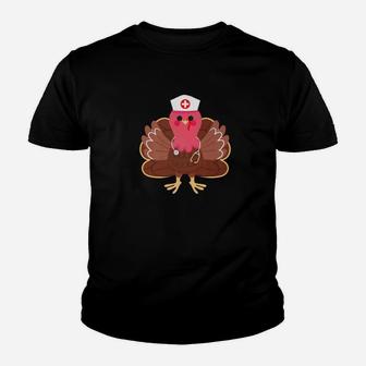 Turkey Nurse Costume Funny Thanksgiving Turkey Kid T-Shirt - Seseable