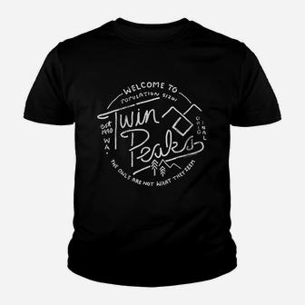 Twin Peaks Vintage Original 1990 Line Sketch Graphic Kid T-Shirt - Seseable