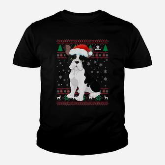 Ugly Christmas Sweater French Bulldog Christmas Kid T-Shirt - Seseable