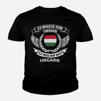 Ungarn-Therapie Kinder Tshirt, Patriotisches Design für Stolze Ungarn - Seseable