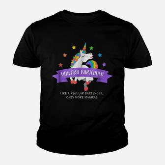 Unicorn Bartender Like A Regular Bartender Only More Magical Kid T-Shirt - Seseable