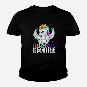 Unicorn Brother Sister To Big Bro Brothercorn Christmas Gift Kid T-Shirt - Seseable