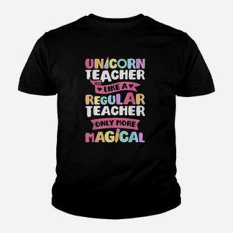 Unicorn Teacher Funny Women Teachers Back To School Kid T-Shirt - Seseable