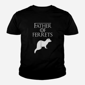Unique White Father Of Ferret Lover Kid T-Shirt - Seseable