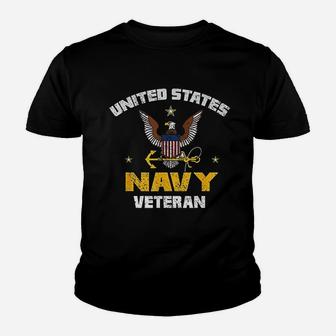 United States Navy Veteran Us Military Veteran Kid T-Shirt - Seseable