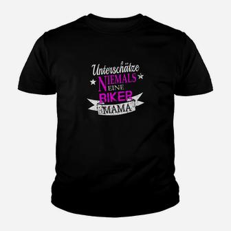 Unterschüchze Niemals Biker Mama Kinder T-Shirt - Seseable